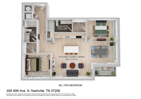 this is a 3d floor plan of a 2100 sq ft